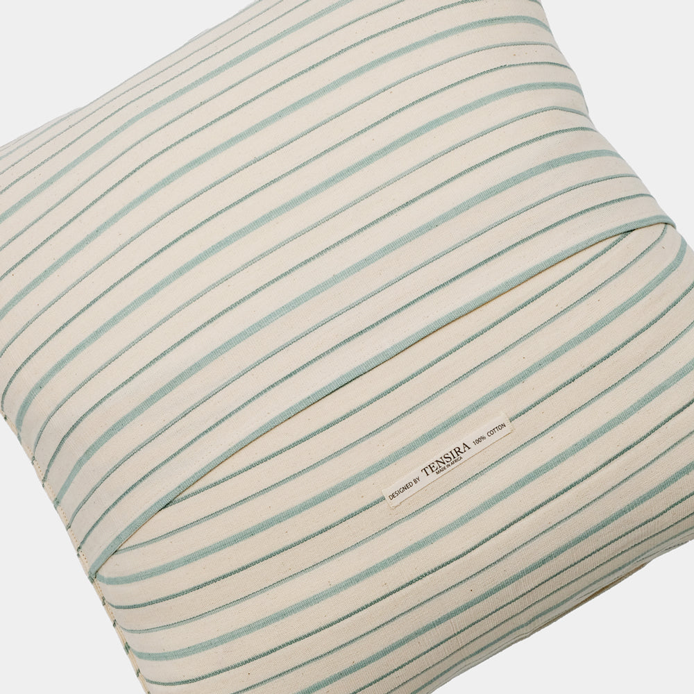 Khaki Stripe Pillow, square
