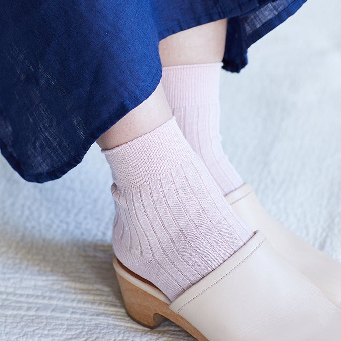 Linen Rib Pair of Socks