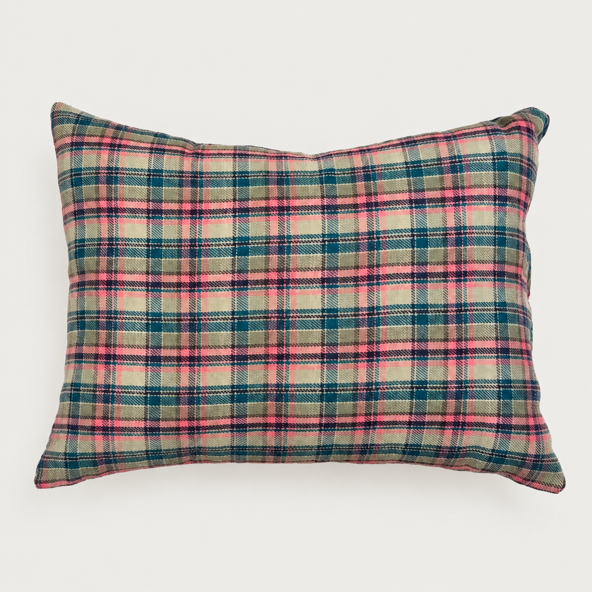 Fluo Tartan Lumbar Pillow