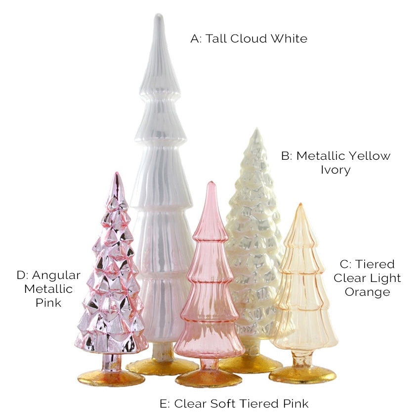 Neutral Pink Hue Trees, assorted