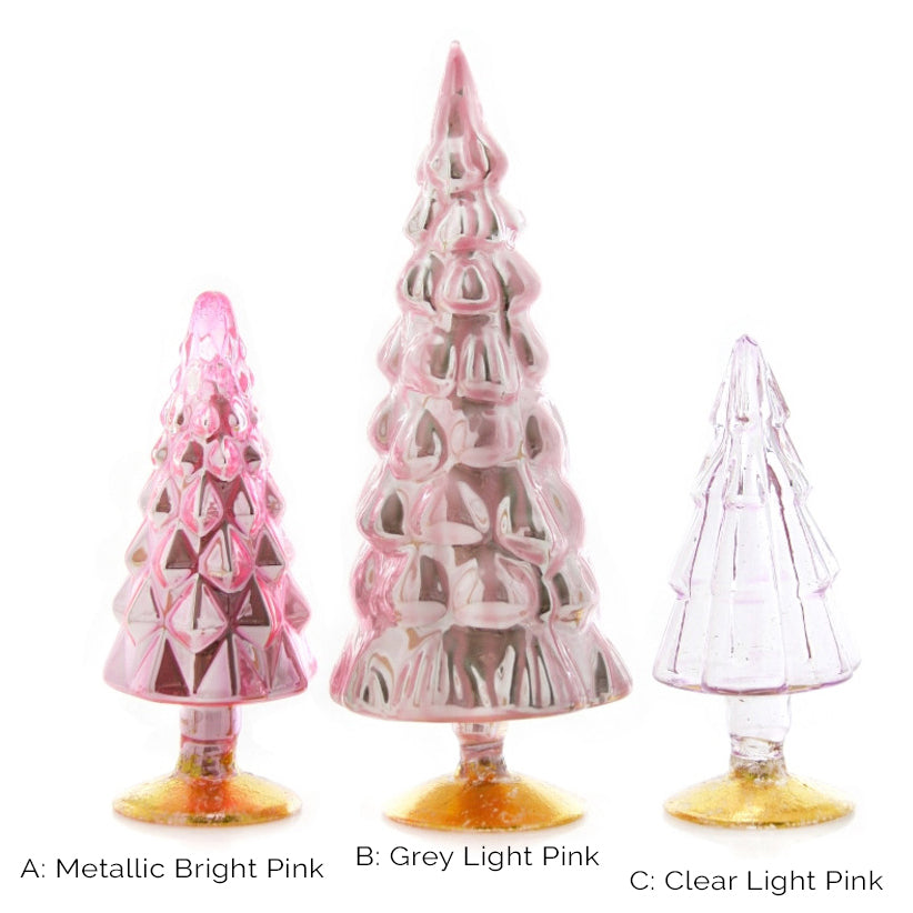 Small Pink Hue Trees, assorted