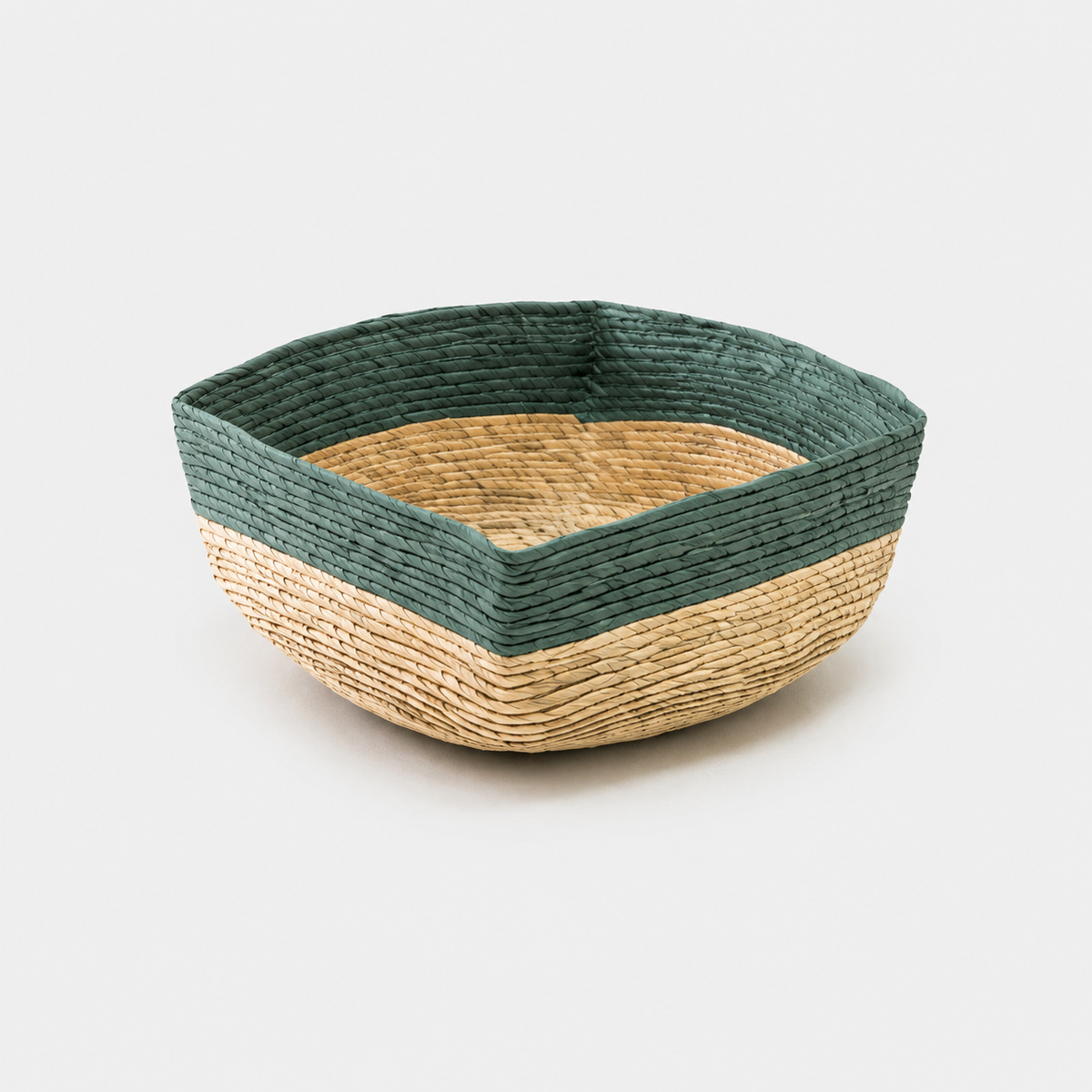 Catchall Basket in Lago Stripe