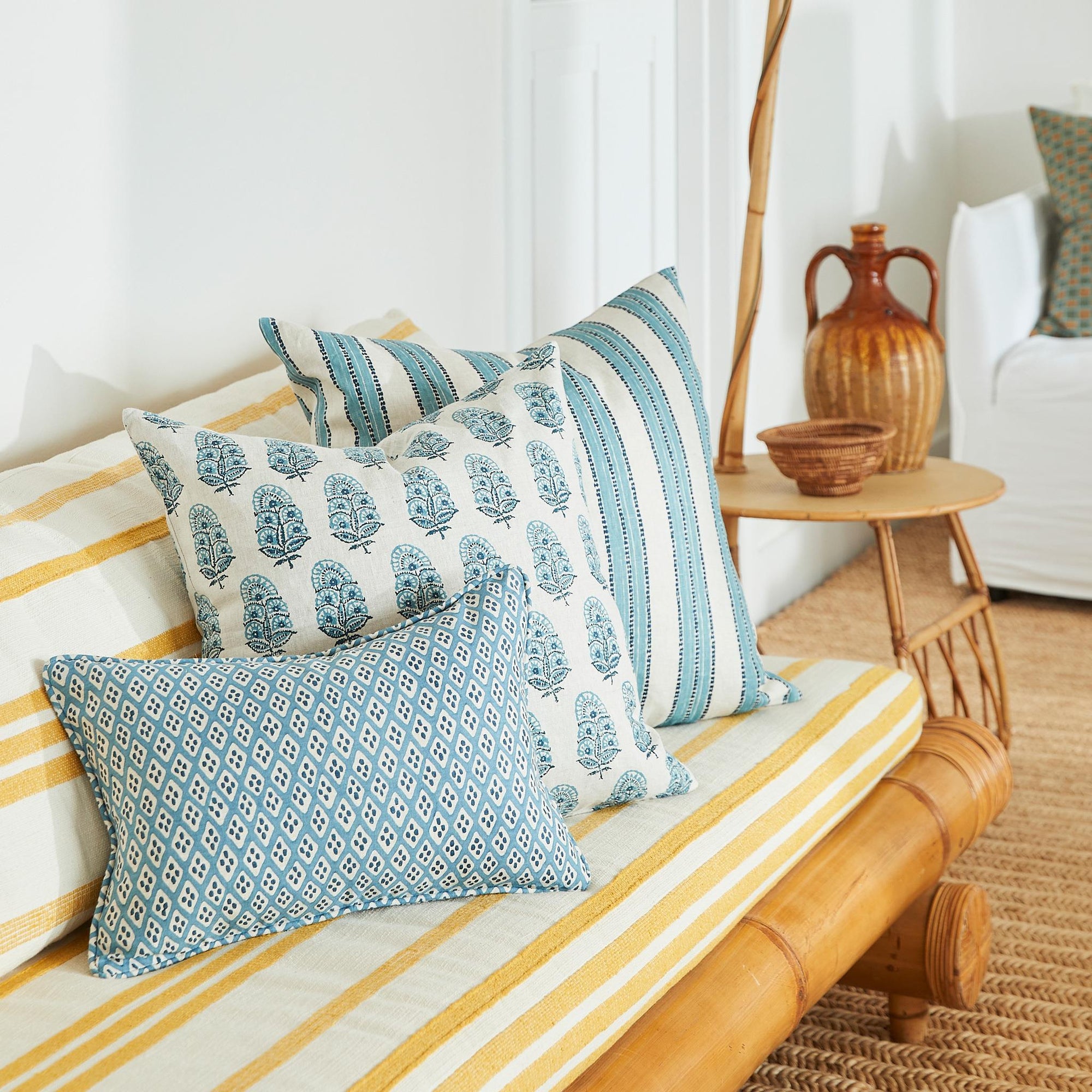 Orvietto Azure Lumbar Pillow