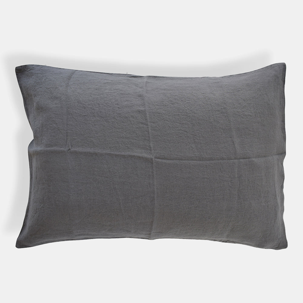 Linen Standard Pillowcase, real grey