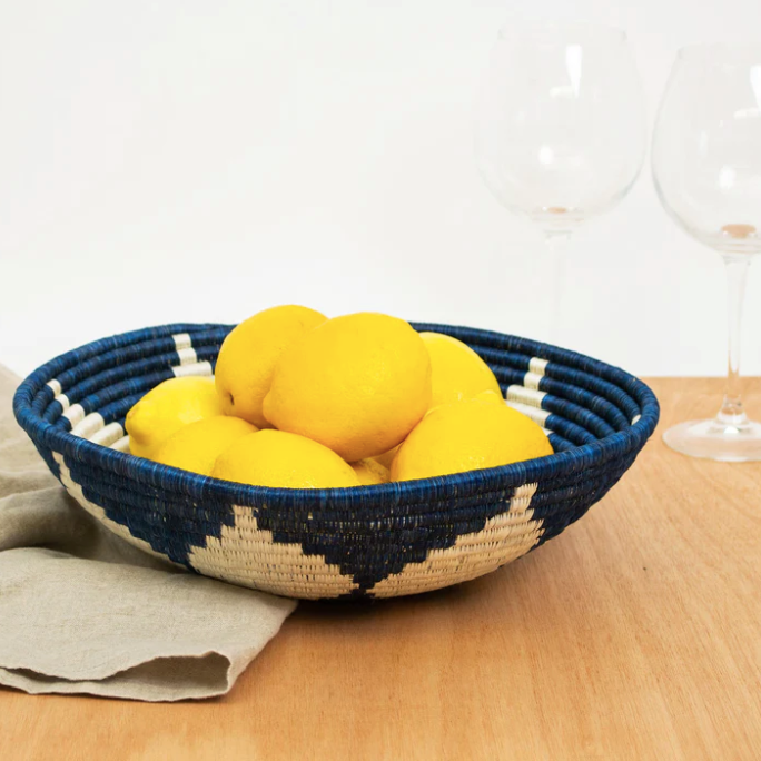 Coastal Blue Night Woven Bowl