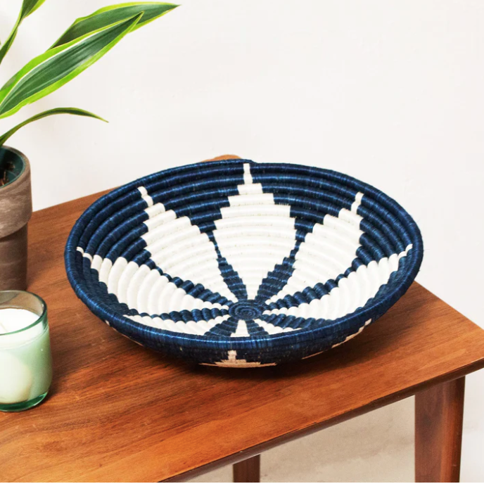 Coastal Blue Night Woven Bowl