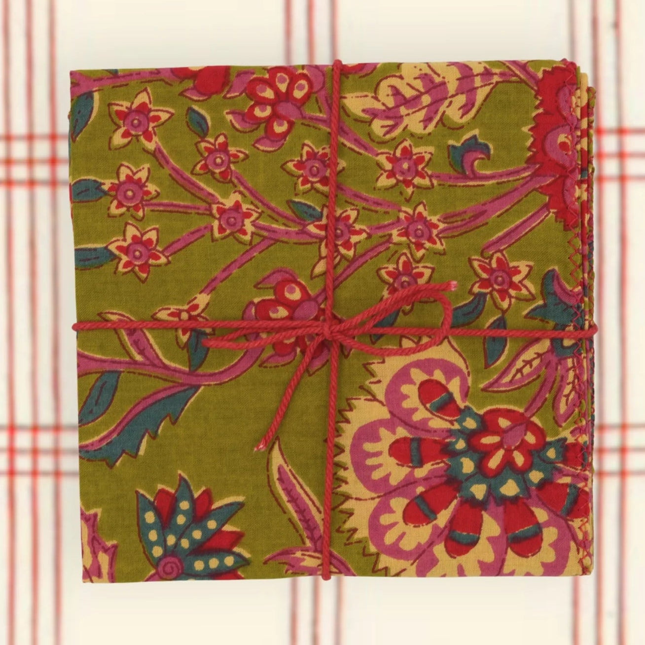 Dandelion Olive Napkins: Set of 4