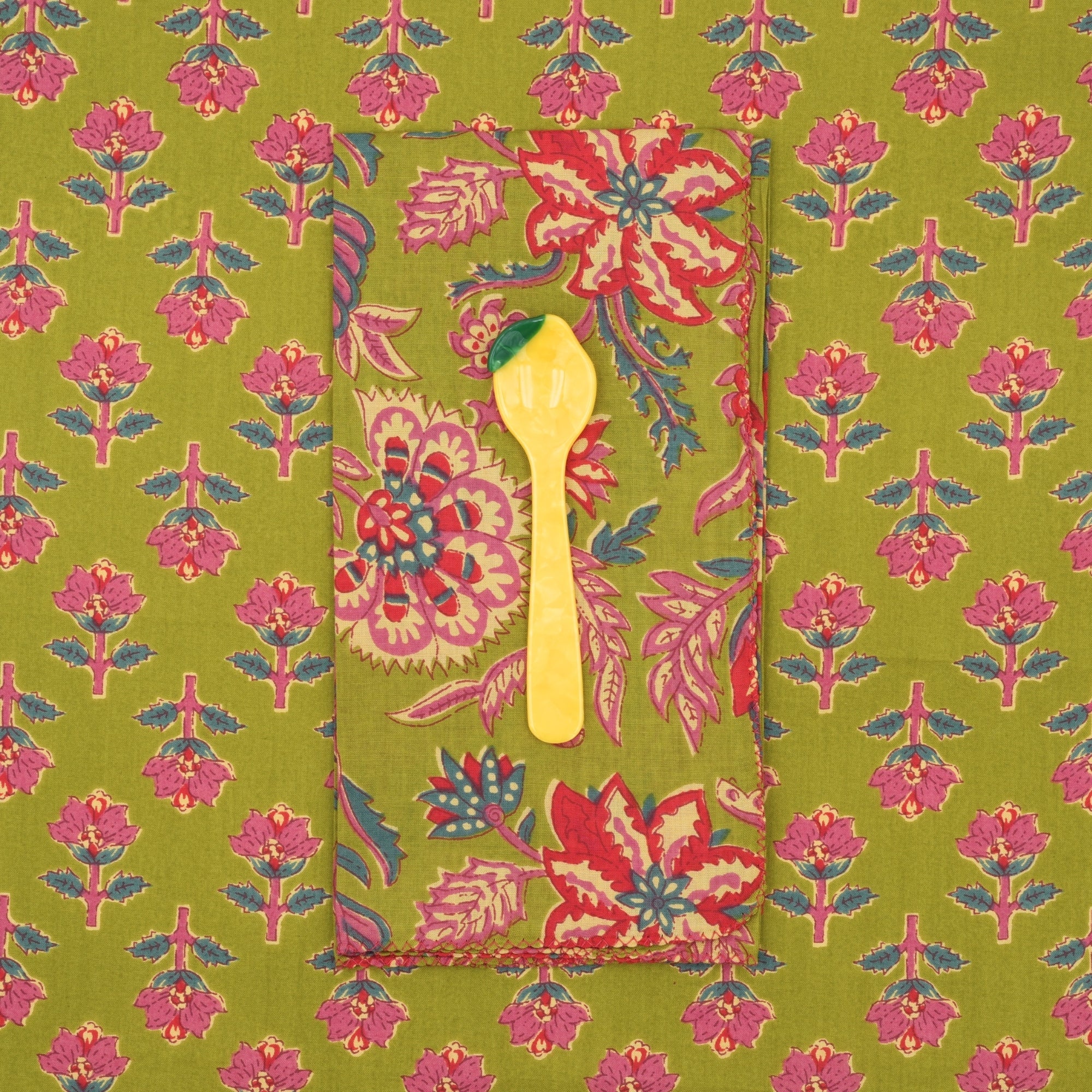 Dandelion Olive Napkins: Set of 4