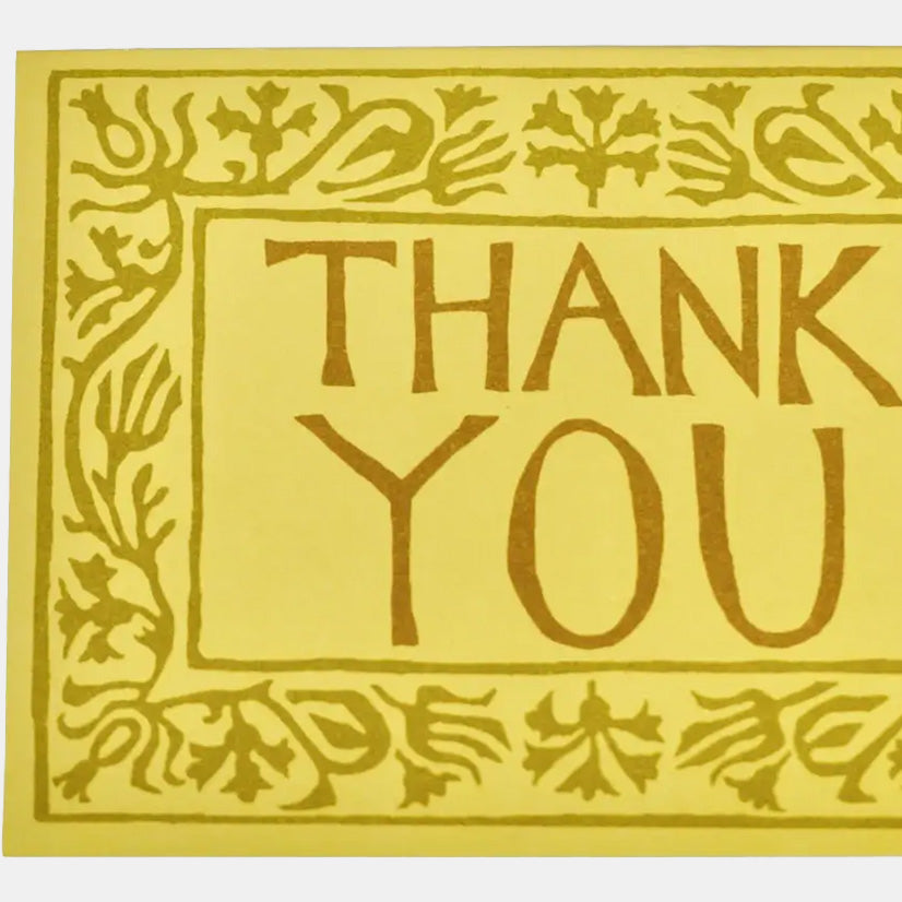 Thank You Yellow Arabesque Card