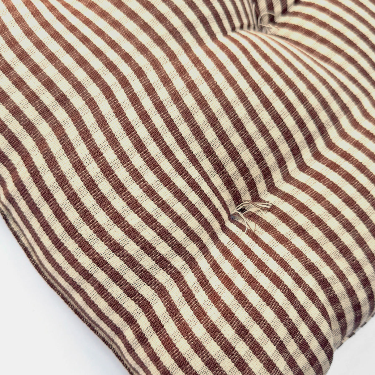 Square Seat Cushion in Brown Gingham