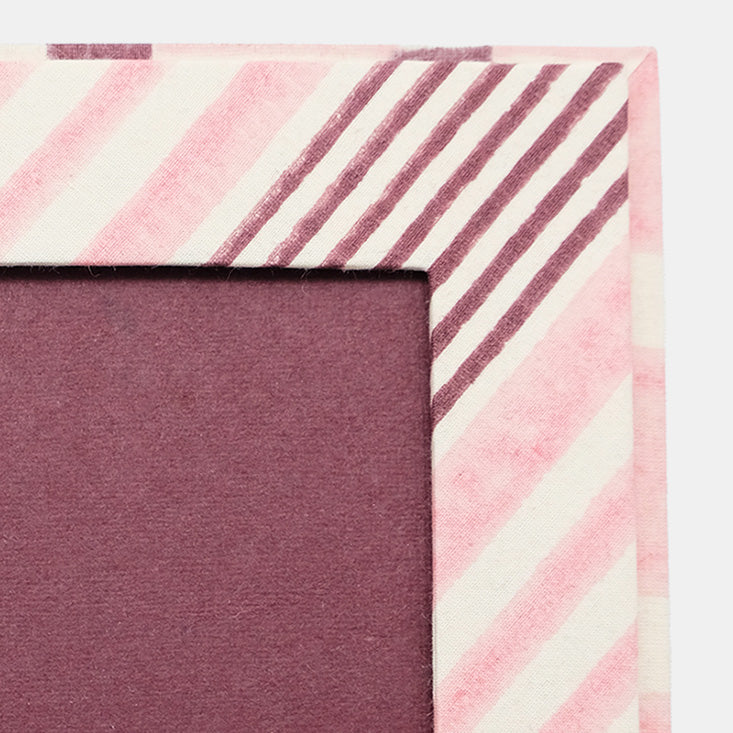 Pink Stripe Picture Frame