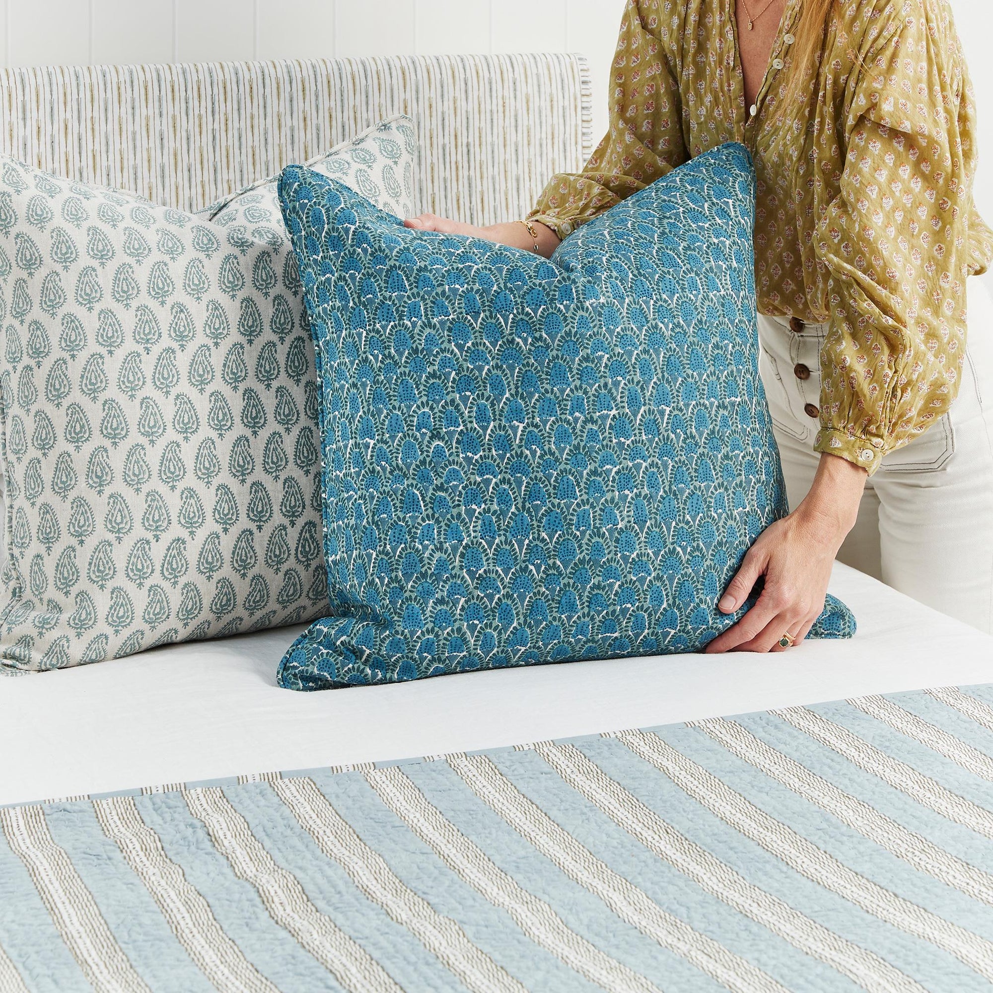 Berber Celadon Quilt in Queen