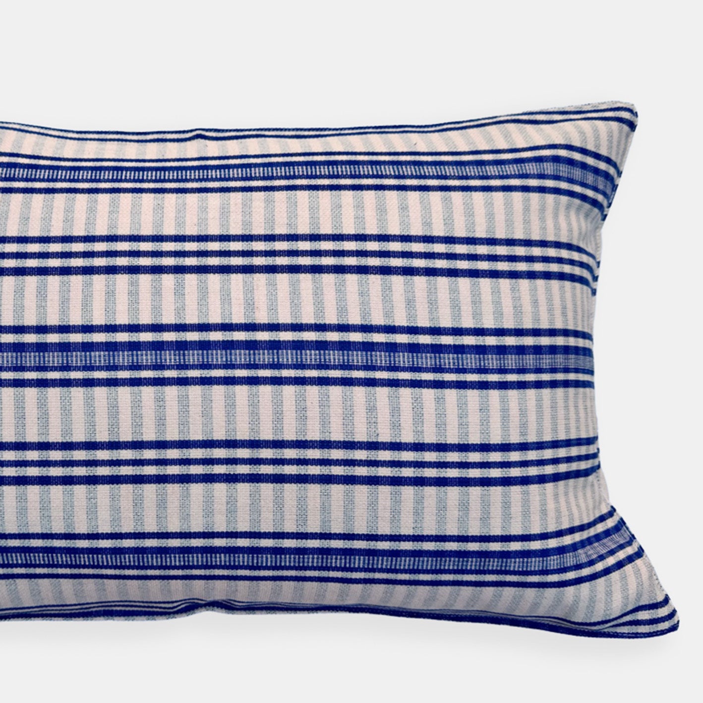 Pink and Navy Tartan Lumbar Pillow