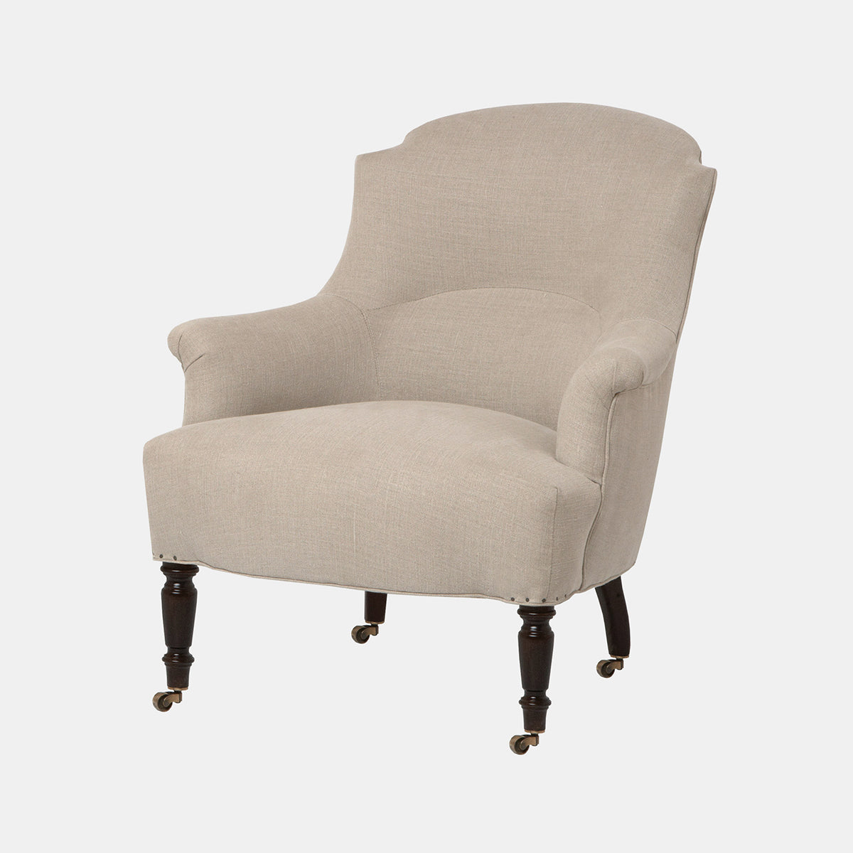 John Derian Tulip Chair in Vintage Flax 100% Linen in stock at Collyer's Mansion