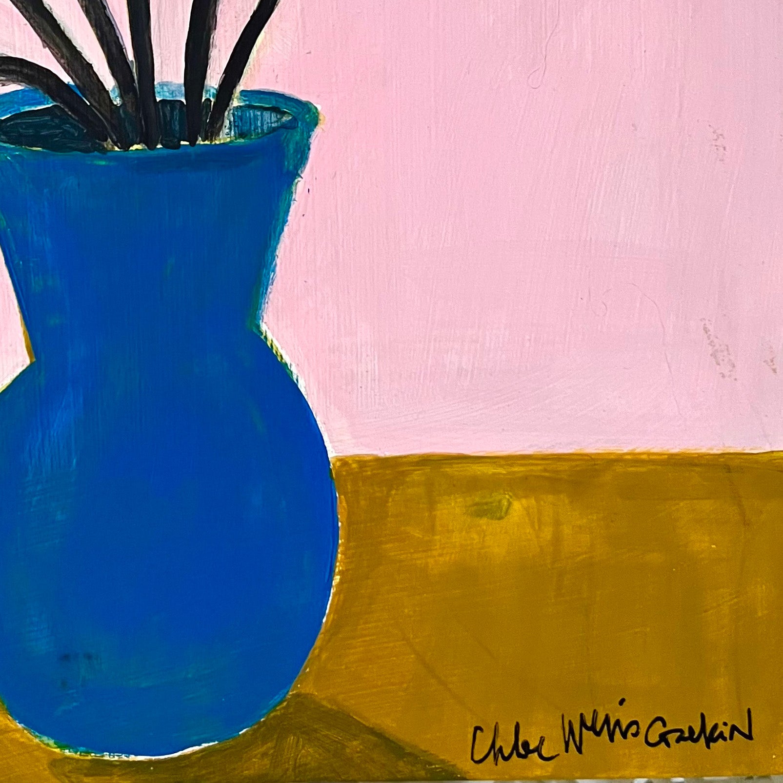 White Flowers on Pink by Chloe Galkin