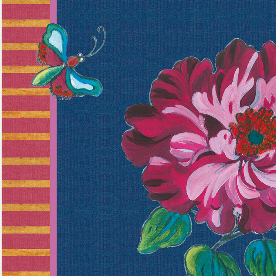 Rectangle Wild Rose Royal Blue Placemat