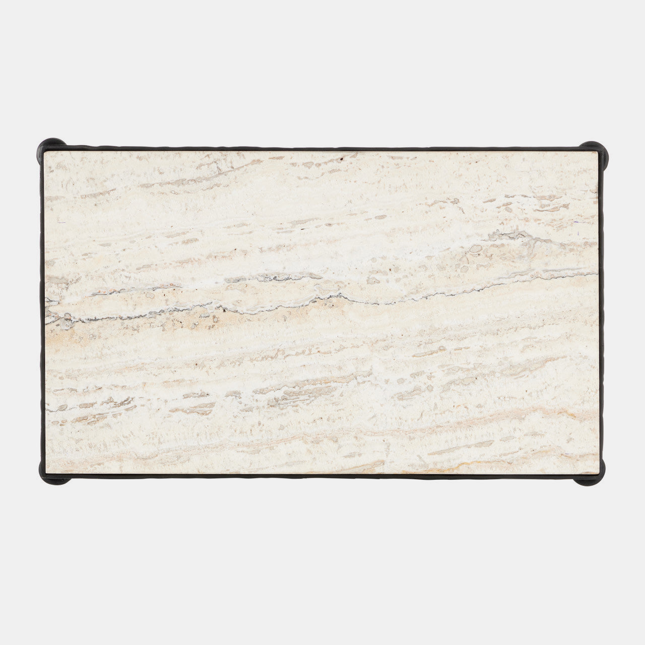 Agora White Travertine Side Table