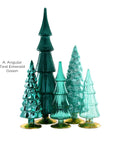Teal Hue Trees, assorted
