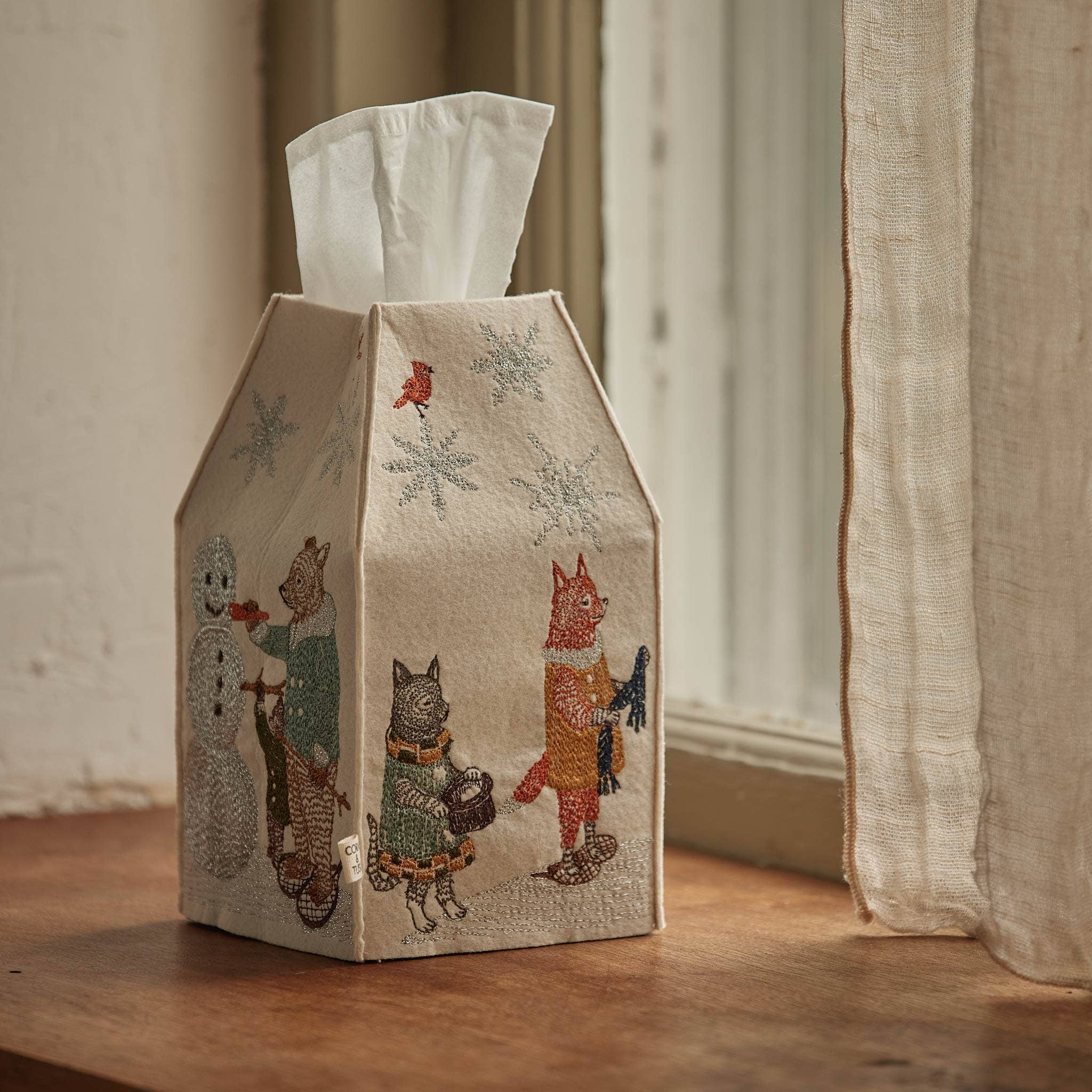 Coral & Tusk Snow Day Tissue Box Cover - Thumbnail 2