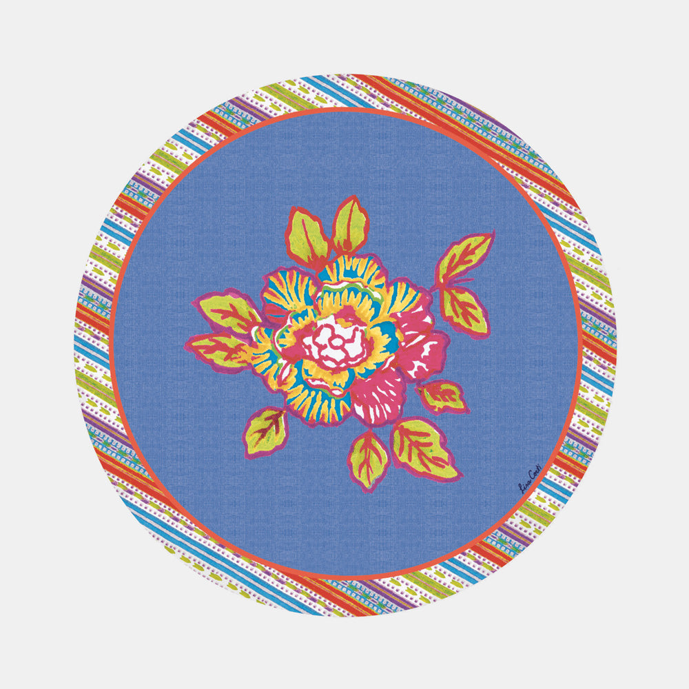 Round English Rose Glicine Placemat