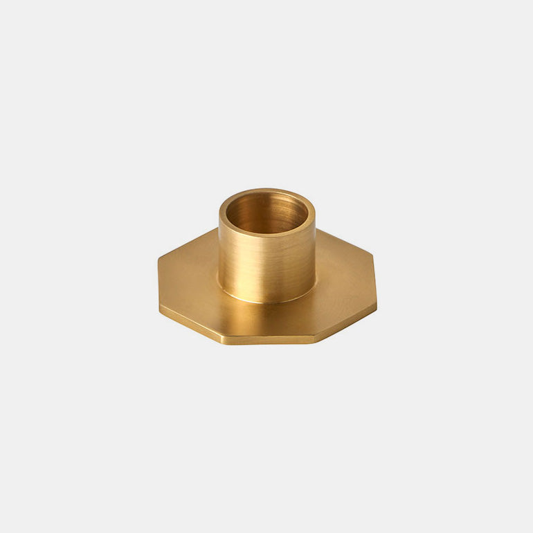 Brass Candleholder in Octagon