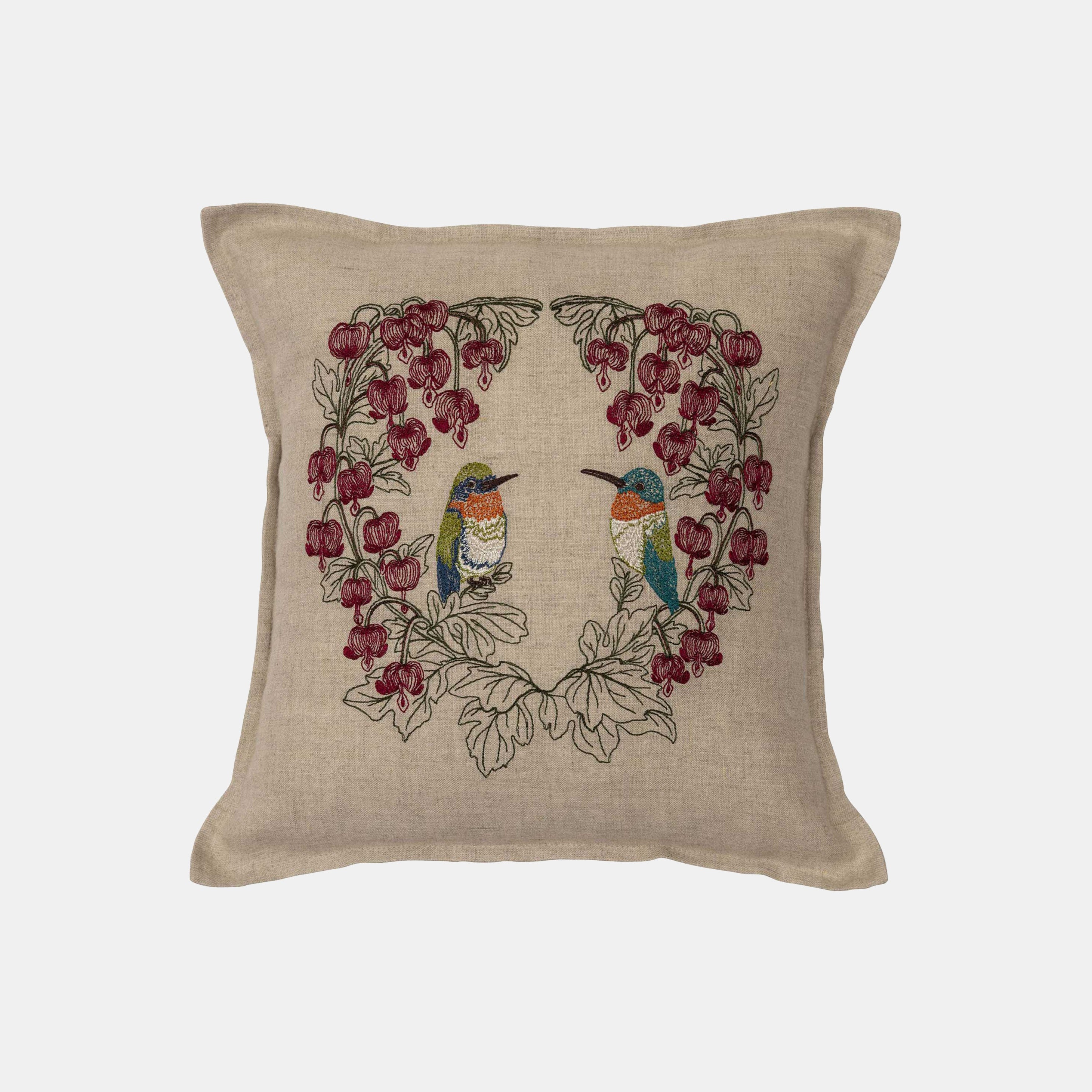 Hummingbird Hearts Pillow