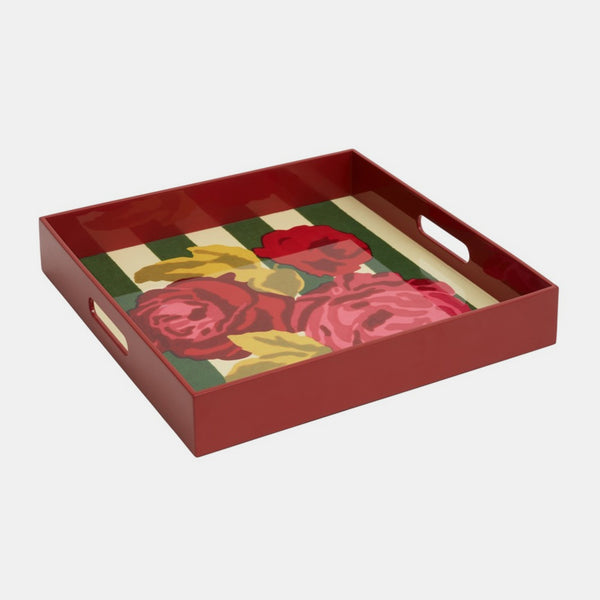 Nizam Stripes Green Square Tray by Lisa Corti – Collyer's Mansion