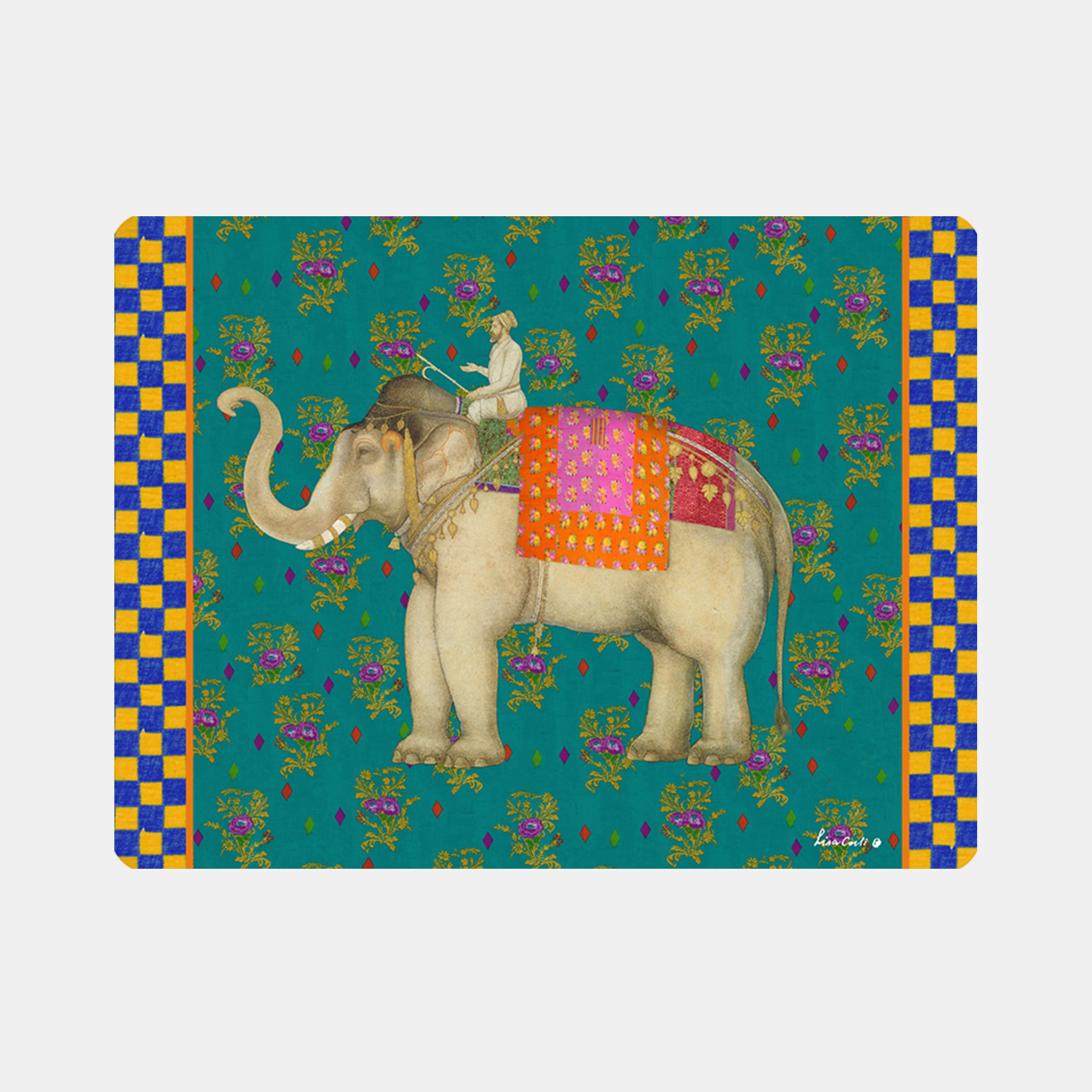 Rectangle Elephant Peacock Placemat