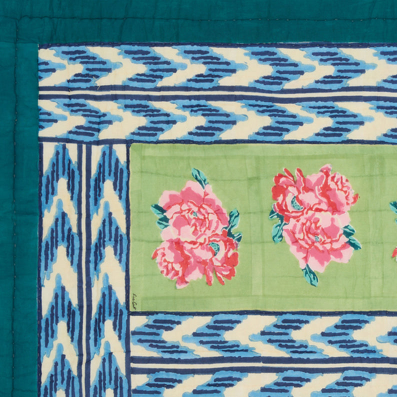 Nina Rose Mint Junior Quilt
