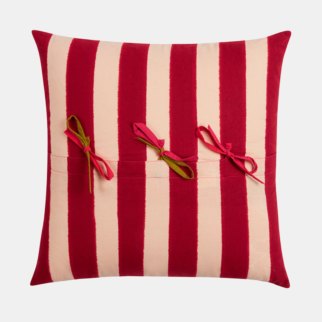 Nizam Stripes Green Square Pillow
