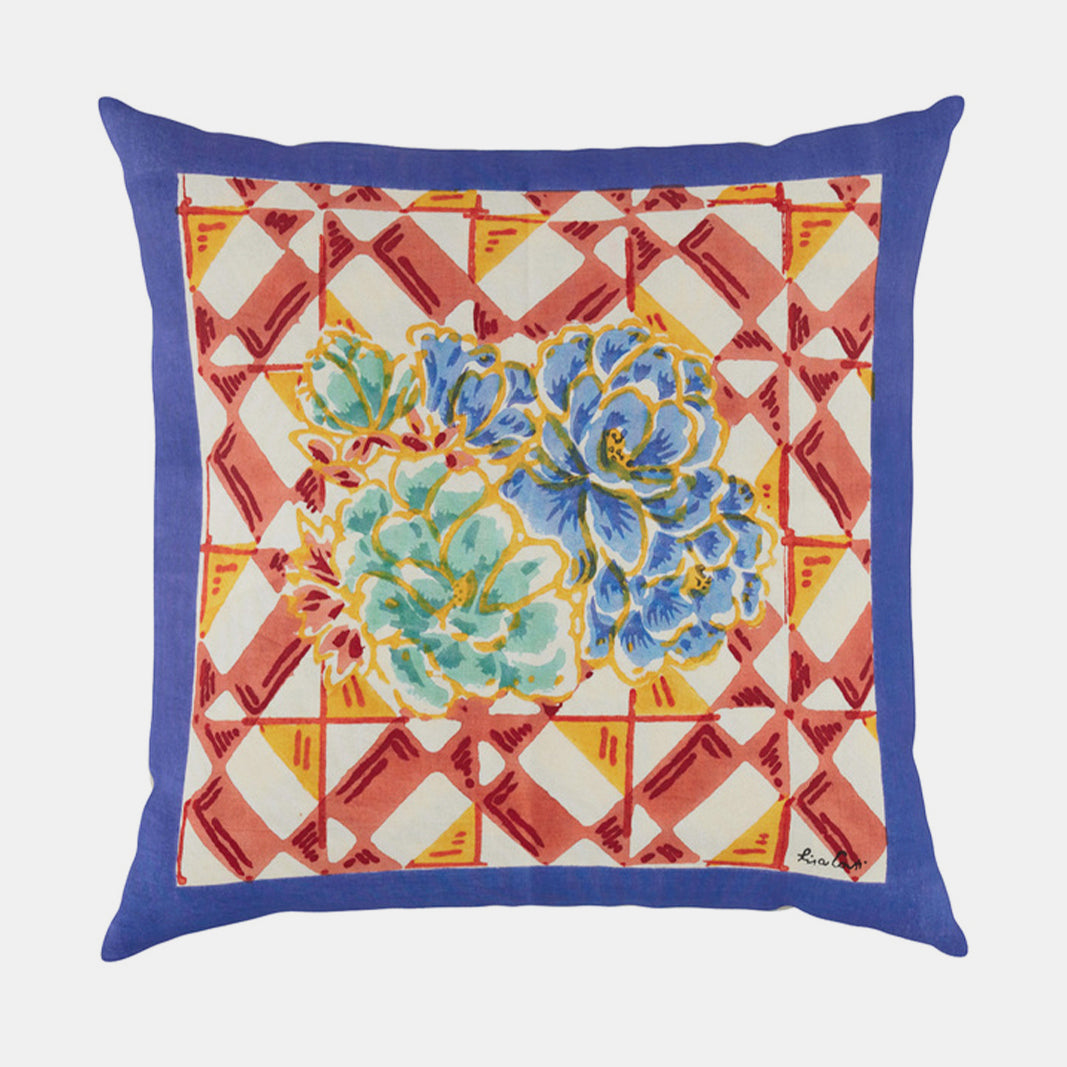 Positano Red Tiles Square Pillow