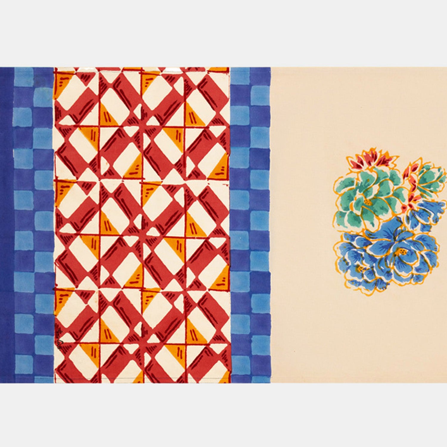 Positano Red Tiles Table Runner