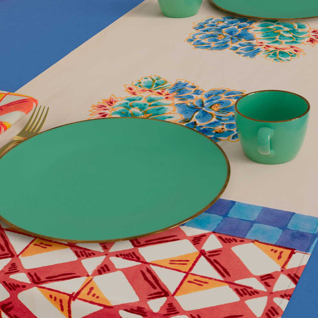Positano Red Tiles Table Runner