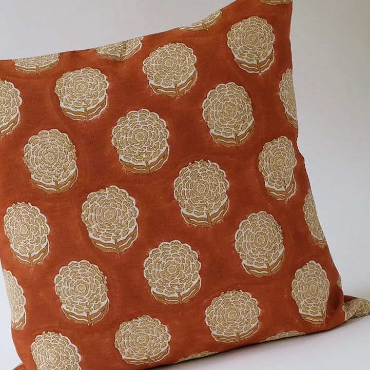Alisha Rust Square Pillow