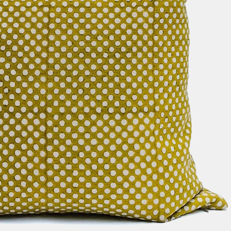 Syra Warm Olive Square Pillow