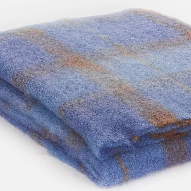 Drumin Bluebird Mohair Throw