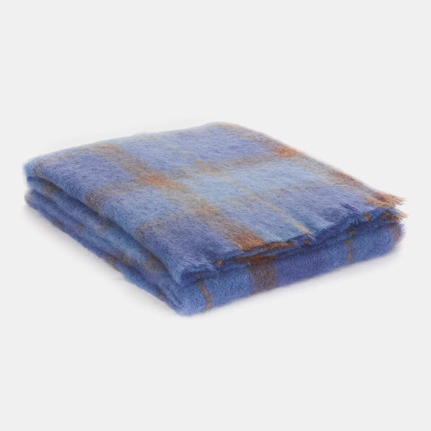 Drumin Bluebird Mohair Throw