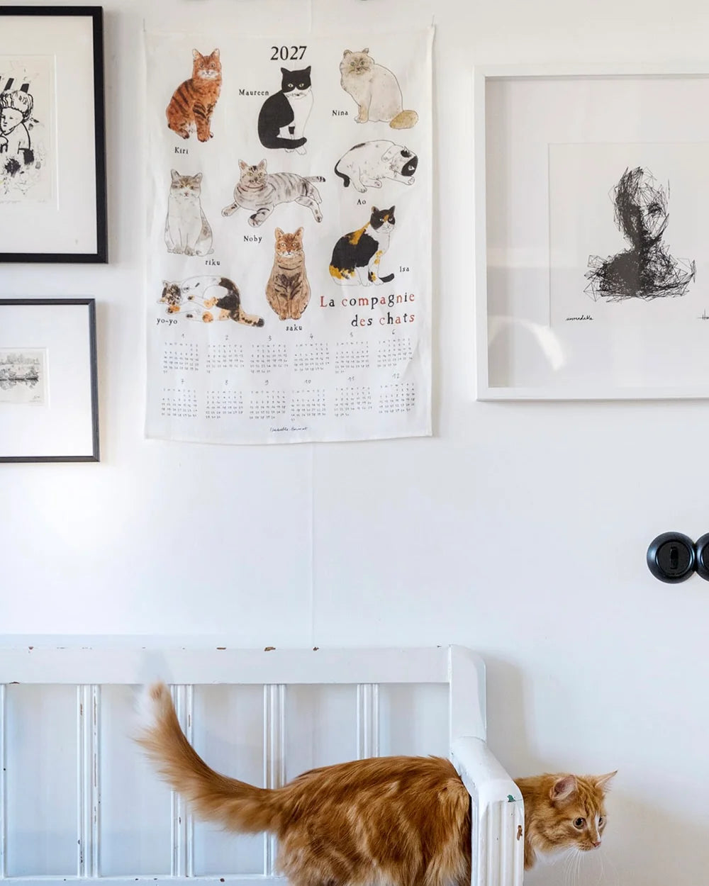 2027 Linen Calendar: The Cat Company