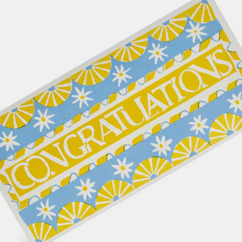 Congragulation Pattern Long Congratulations Pattern Card by Cambridge Imprint – Collyer's Mansion