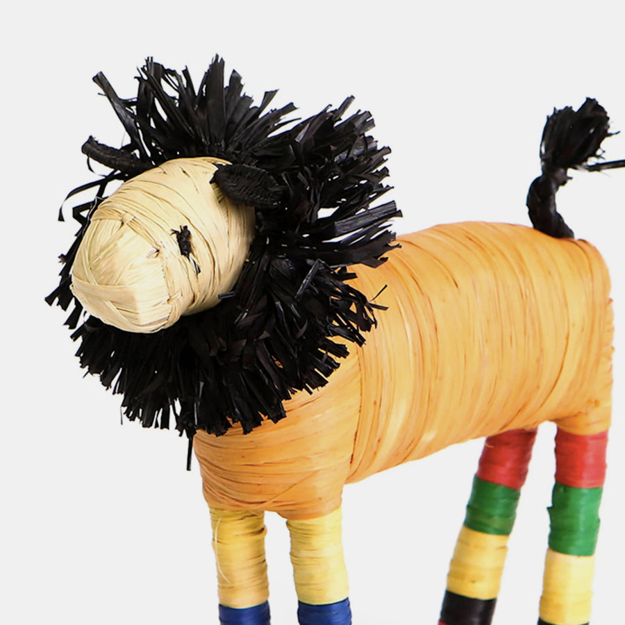 Primary Colors Lion Figurine