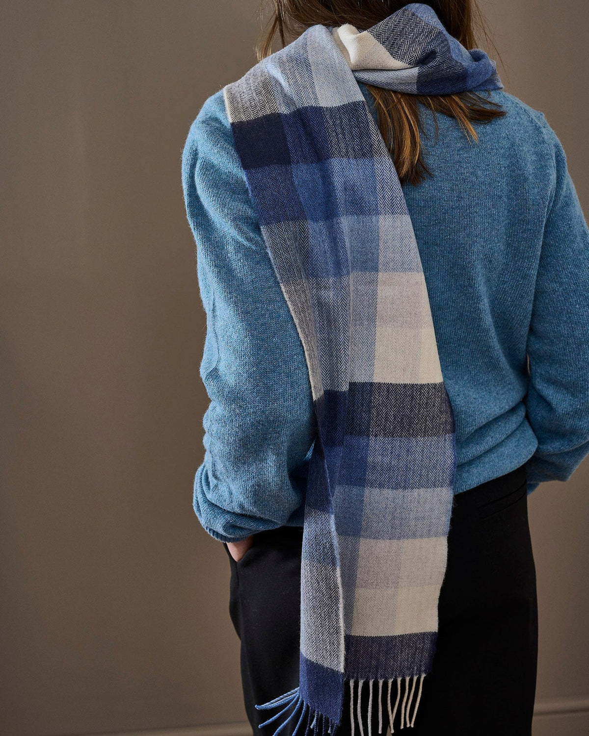 Denim Blue Merino Scarf