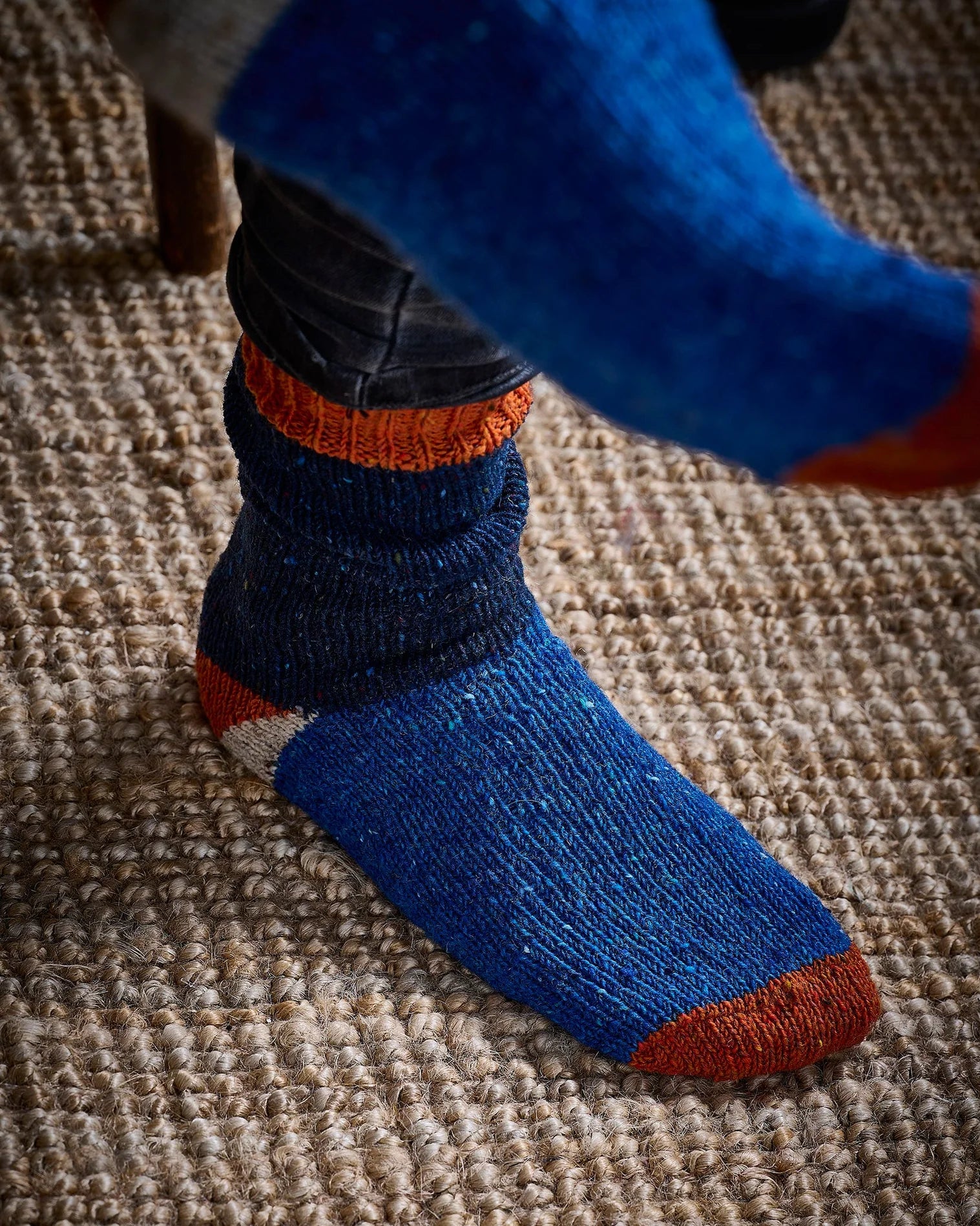 Men's Blue Donegal Wool Socks