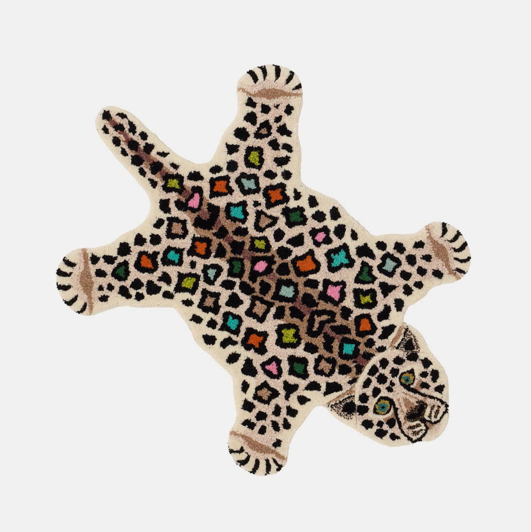 Multi Leopard Rug Disco Leopard Animal Rug by Doing Goods – Collyer's Mansion