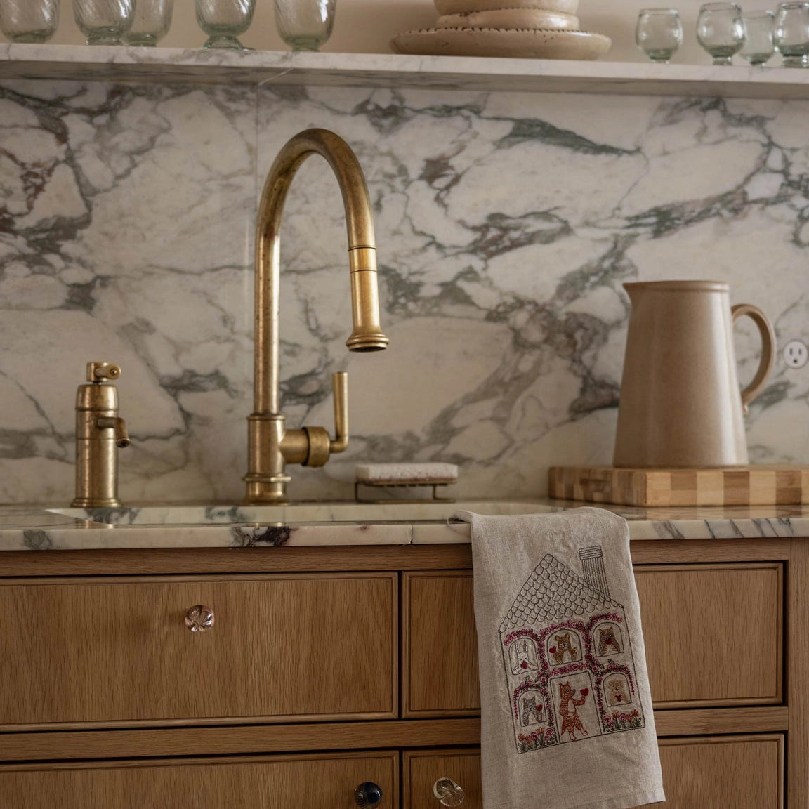Home Is Where the Heart Is Tea Towel - Collyer's Mansion
