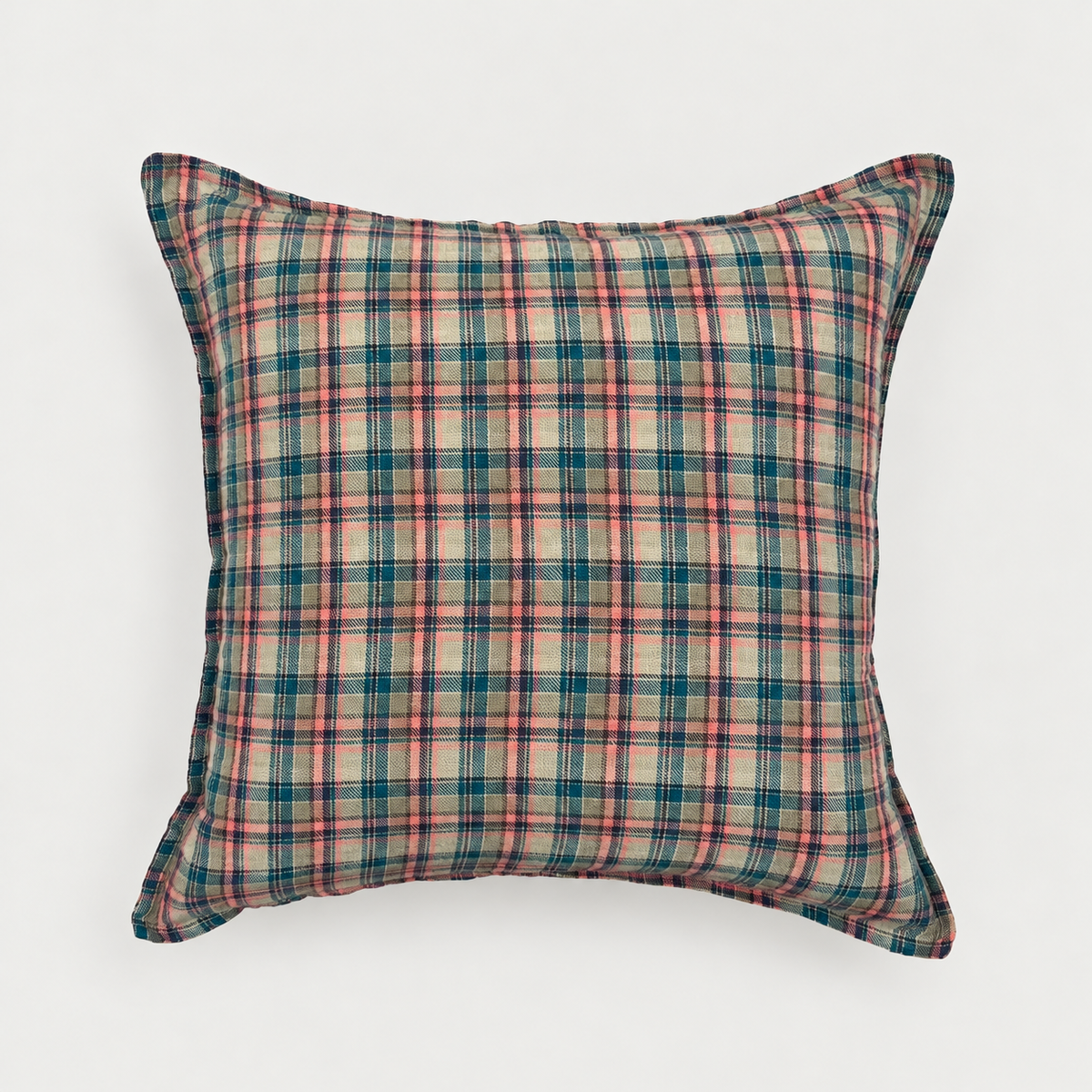 Fluo Tartan Square Pillow