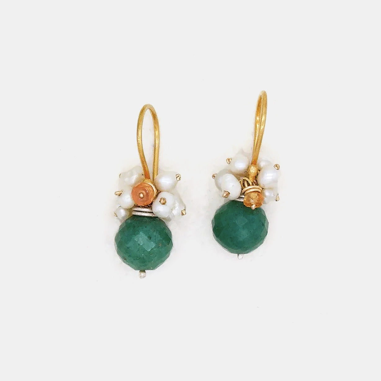 Green Aventurine Fringe Earrings