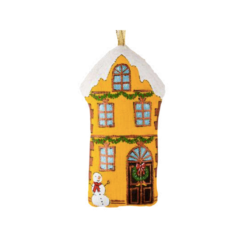 Yellow Snowman House Ornament