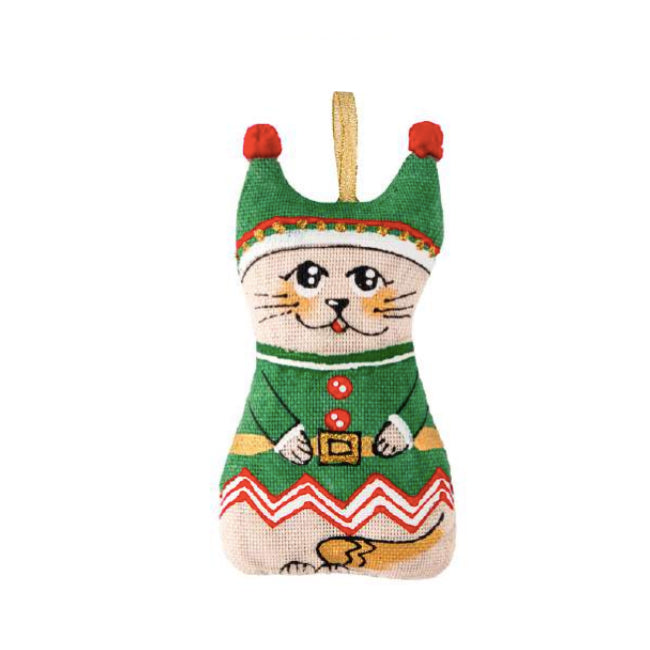 Kitten Elf Ornament