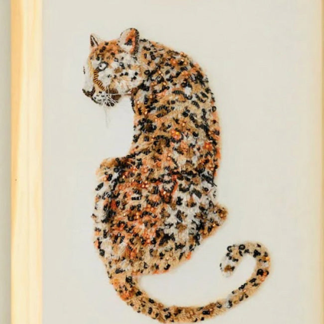 Leopard Beaded Art
