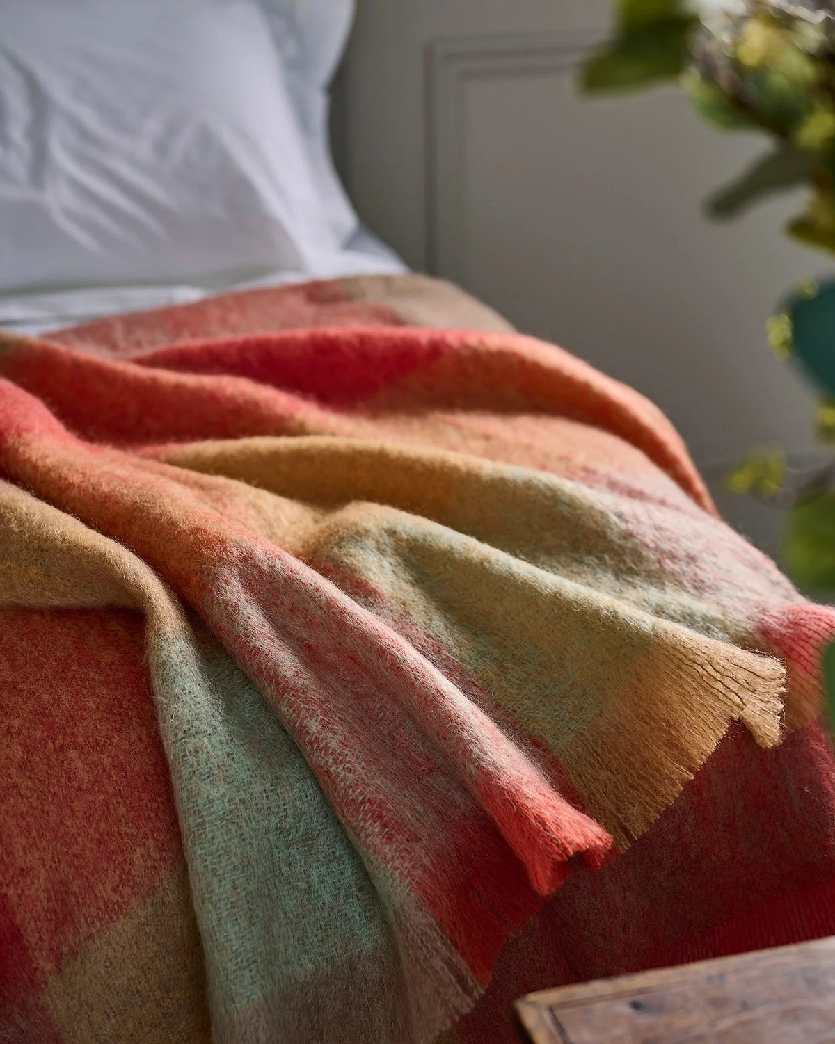 Miners Colorblock Mohair Throw